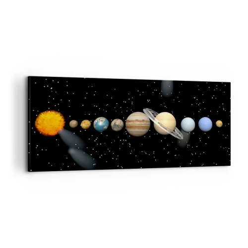 Bild auf Leinwand - Leinwandbild - Und die Planeten werden verrückt und toben ... - 100x40 cm