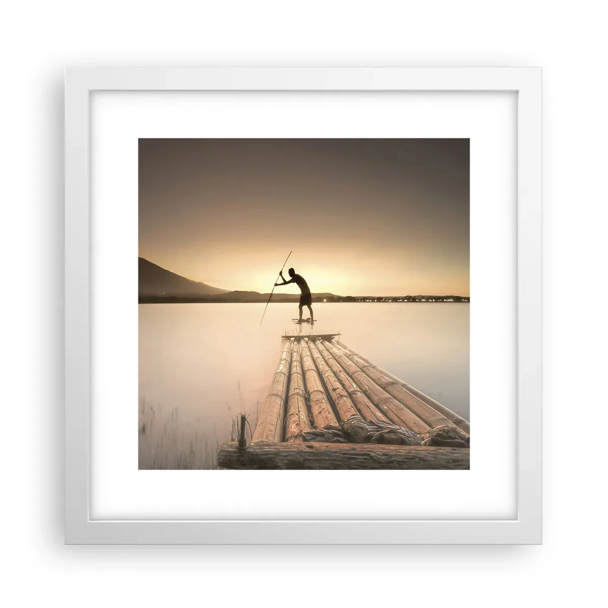 Poster in einem weißen Rahmen - Vor dem schlafen gehen - 30x30 cm