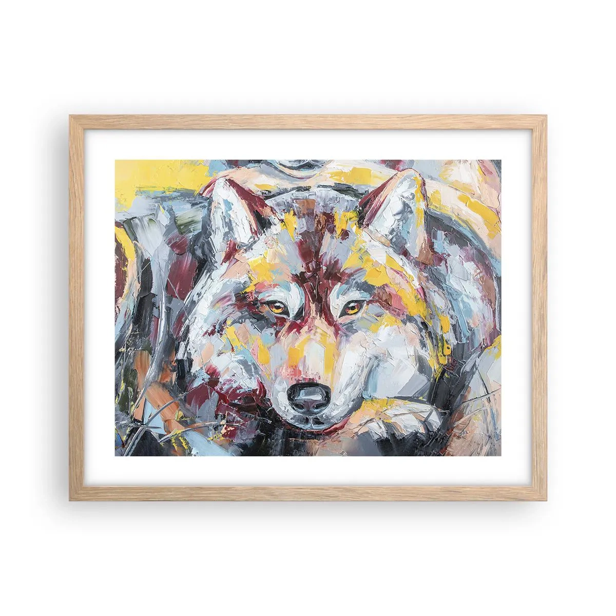 Poster in einem Rahmen aus heller Eiche - Seelenfrieden unter den Lieben - 50x40 cm