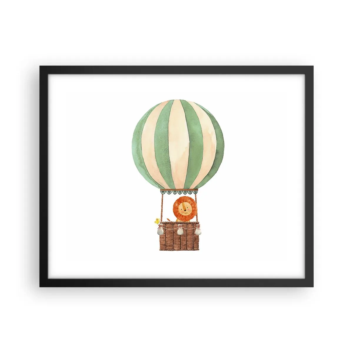 Poster in einem schwarzem Rahmen - Leons Reisen - 50x40 cm