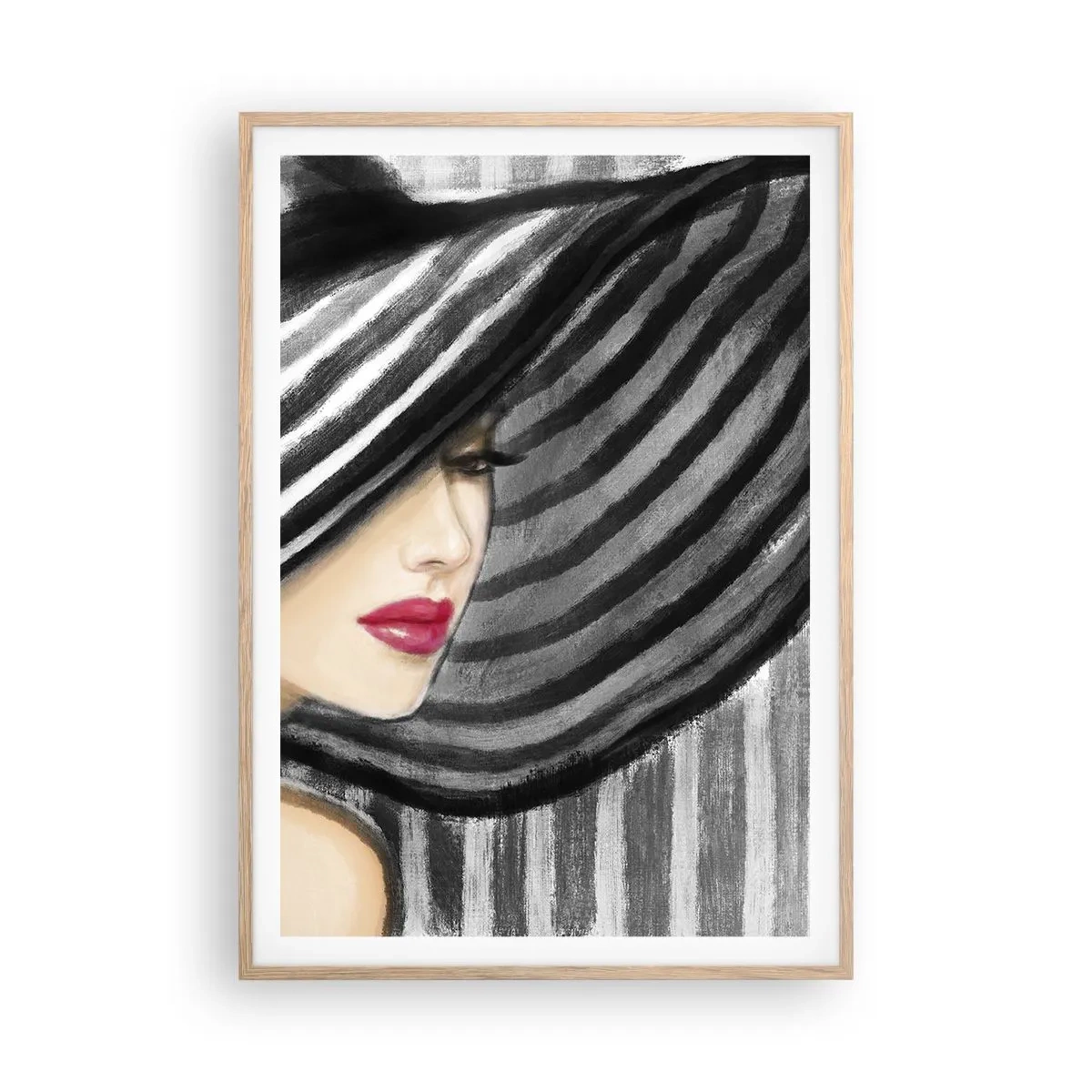 Poster in einem Rahmen aus heller Eiche - Wo soll ich dich finden? - 70x100 cm