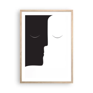 Poster in einem Rahmen aus heller Eiche - Einheit der Gegensätze - 50x70 cm