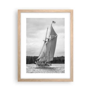 Poster in einem Rahmen aus heller Eiche - Brüder des Windes - 30x40 cm