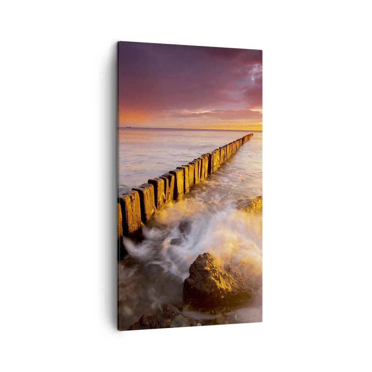 Bild auf Leinwand - Leinwandbild - Die Sanftheit der Wellen - 45x80 cm