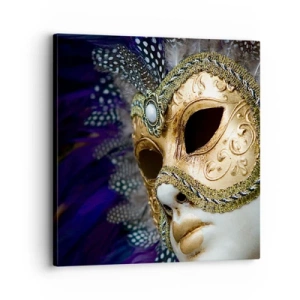 Bild auf Leinwand - Leinwandbild - Venezianisches Porträt in Gold - 30x30 cm