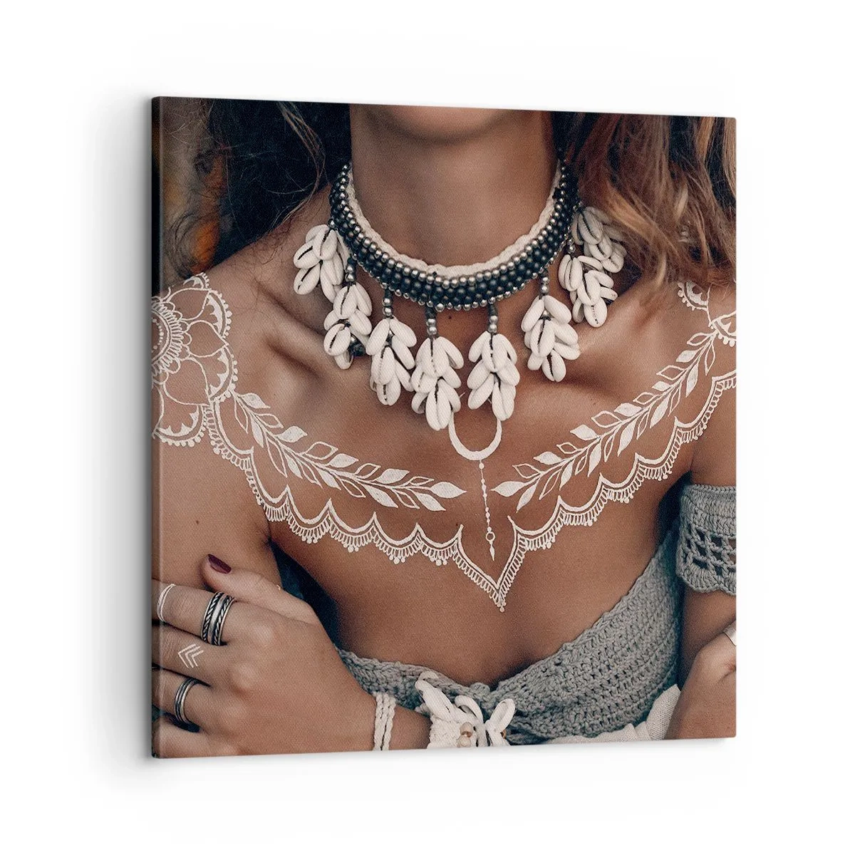 Bild auf Leinwand - Leinwandbild - Talismane, Rituale der Weiblichkeit - 60x60 cm