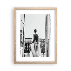 Poster in einem Rahmen aus heller Eiche - Erweckung der Sinne - 30x40 cm