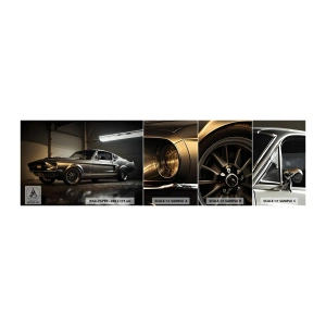 Fototapeten Muster Selbstklebend Deluxe Sticker - Zurück in die Vergangenheit - Sportwagen, Retro, Klassisch - 100x30 cm