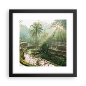 Poster in einem schwarzem Rahmen - In der Sonne aufwachsen - 30x30 cm