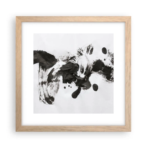 Poster in einem Rahmen aus heller Eiche - Obwohl das Wahnsinn ist, steckt darin eine Methode? - 30x30 cm