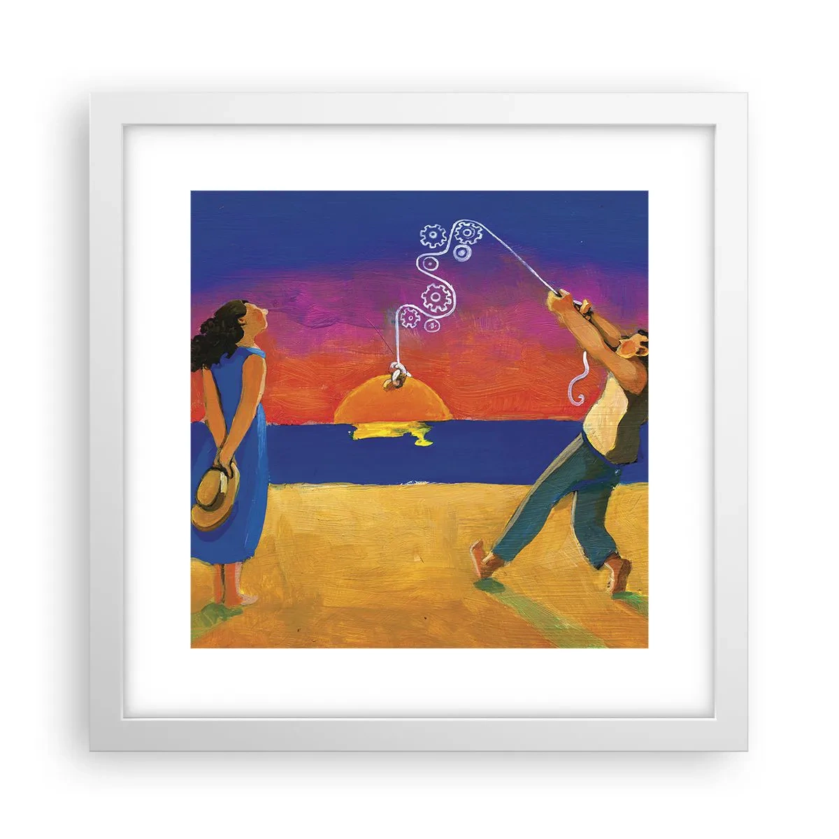 Poster in einem weißen Rahmen - Mehr als ein Sternchen vom Himmel - 30x30 cm