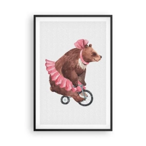 Poster in einem schwarzem Rahmen - Was für ein Affentheater! - 61x91 cm