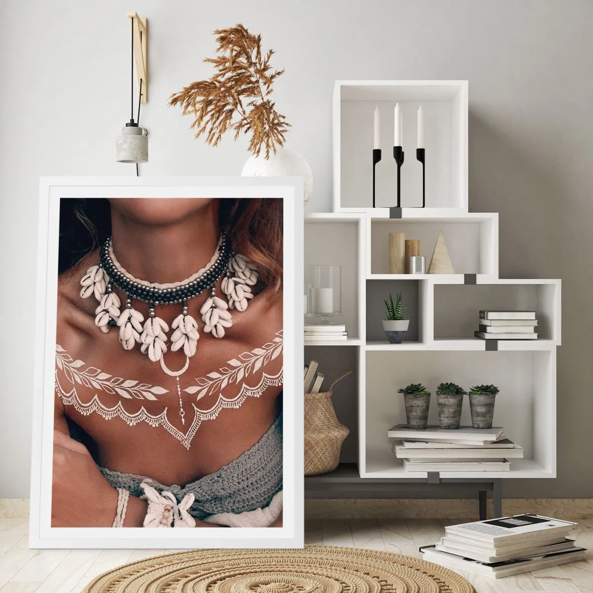 Poster in einem weißen Rahmen - Talismane, Rituale der Weiblichkeit - 50x70 cm