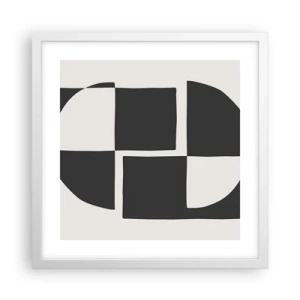 Poster in einem weißen Rahmen - Antithese - Synthese - 40x40 cm