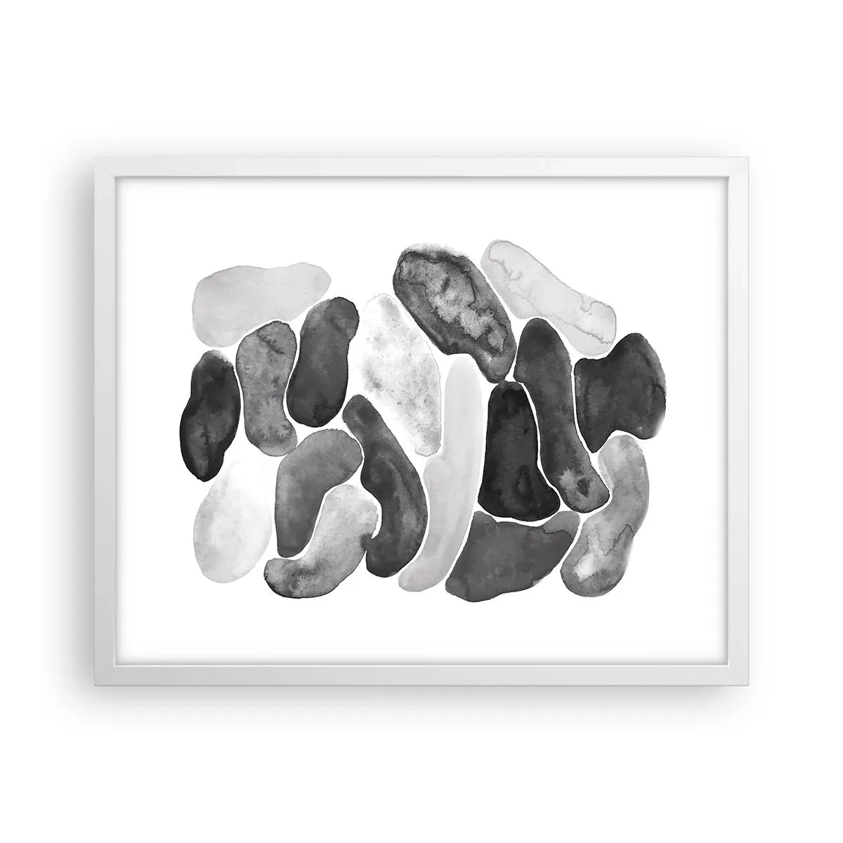Poster in einem weißen Rahmen - Felsige Abstraktion - 50x40 cm