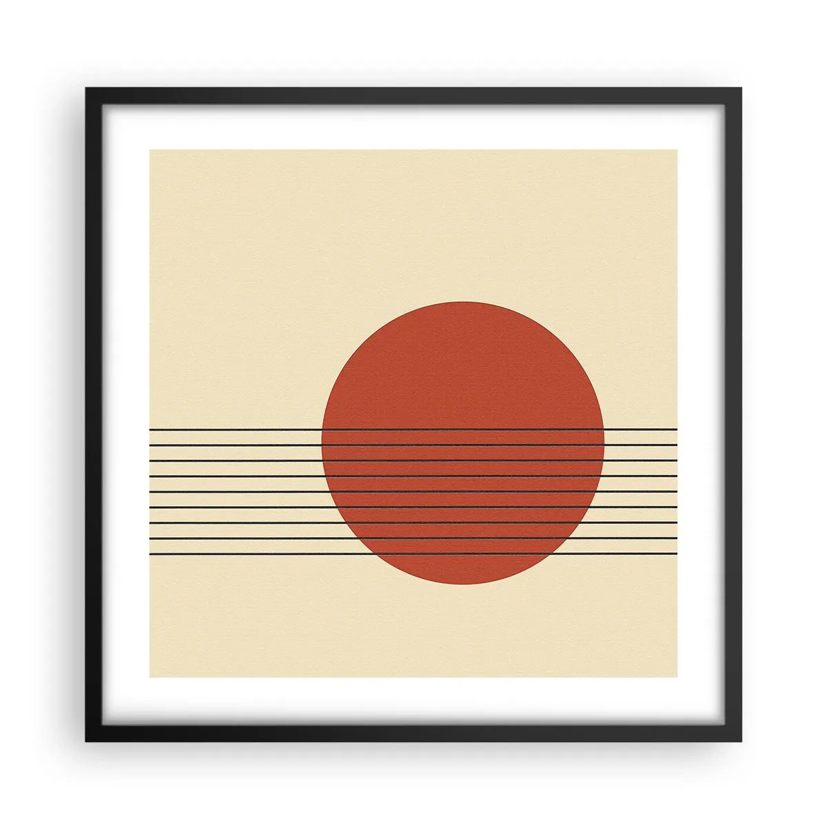 Poster in einem schwarzem Rahmen - Immer wieder und weiter - 50x50 cm