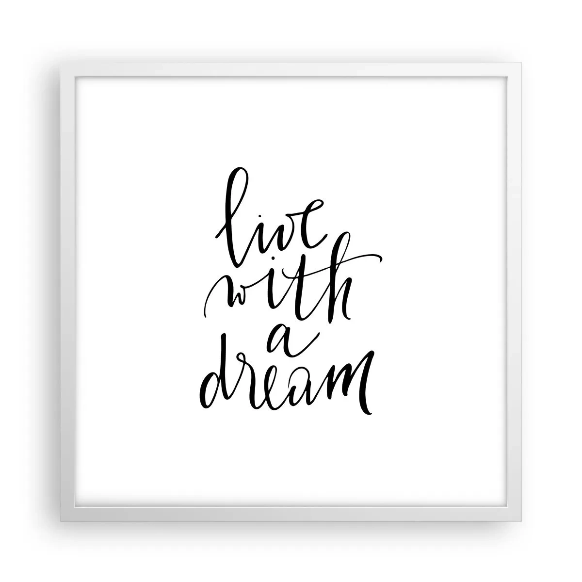 Poster in einem weißen Rahmen - Na sicher - 50x50 cm