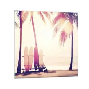 Glasbild - Bild auf glas - Es wird ein toller Tag - 70x70 cm