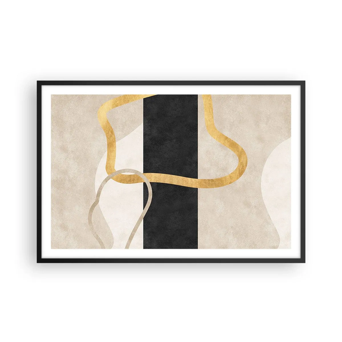 Poster in einem schwarzem Rahmen - Schleifenformen - 91x61 cm