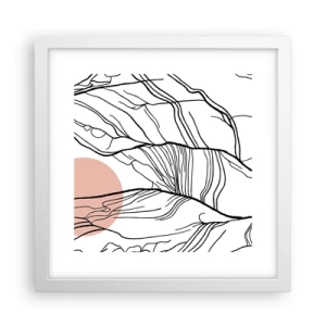 Poster in einem weißen Rahmen - In einem Netz aus Zweigen - 30x30 cm