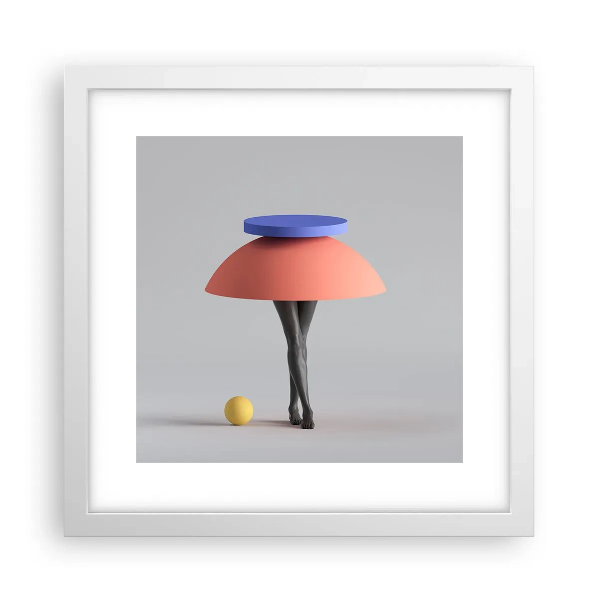Poster in einem weißen Rahmen - Surrealistische Komposition - 30x30 cm