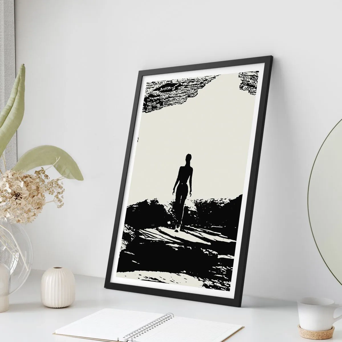 Poster in einem schwarzem Rahmen - Neuer Blick - 61x91 cm