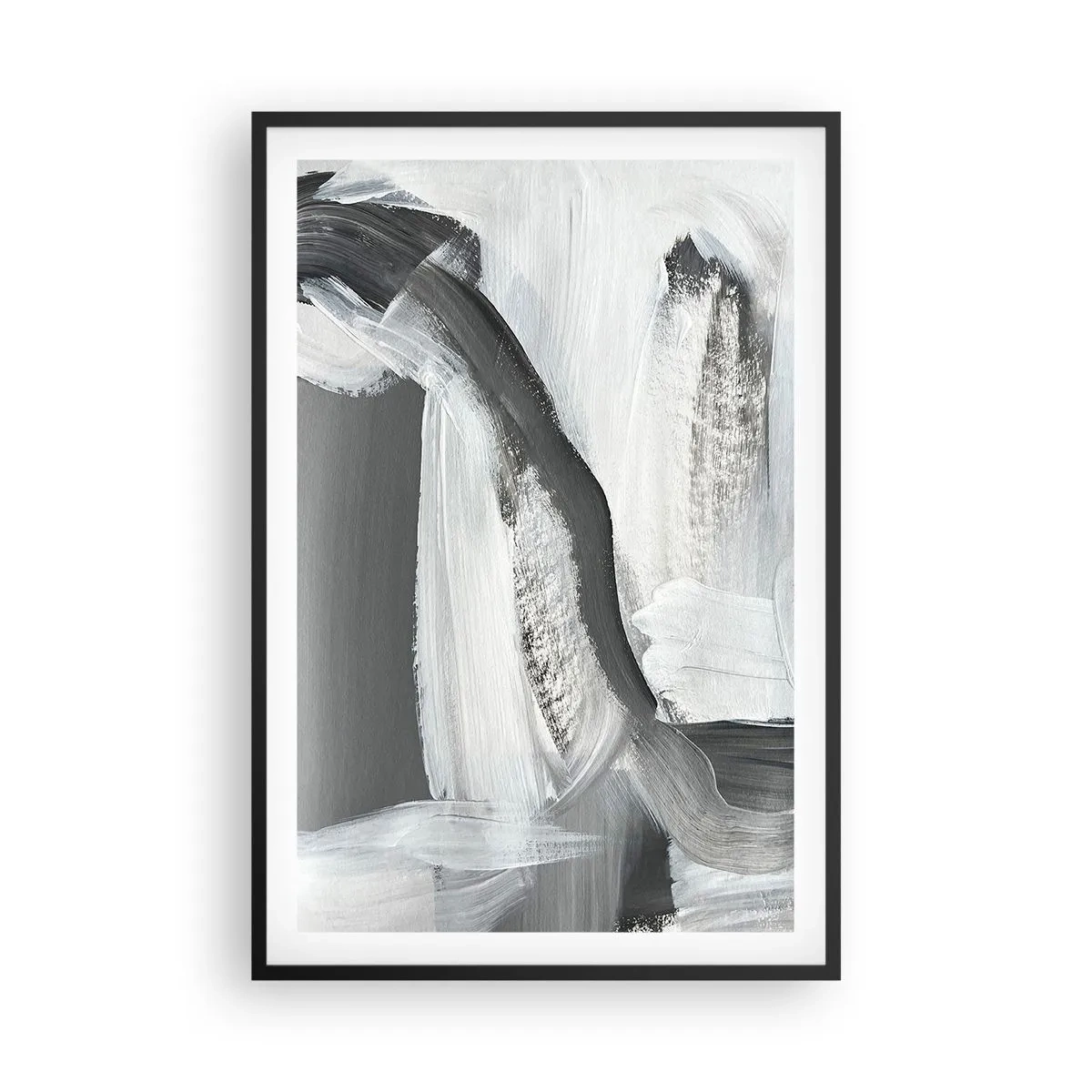 Poster in einem schwarzem Rahmen - Entscheidender Schritt - 61x91 cm