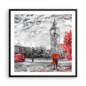 Poster in einem schwarzem Rahmen - Ein aufregender Tag - 60x60 cm