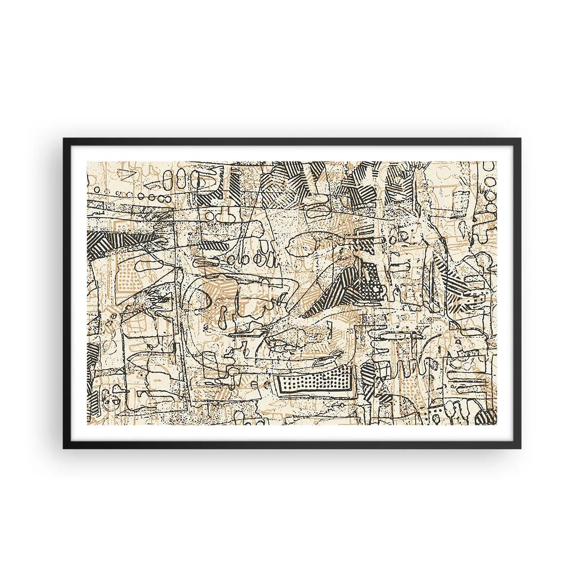 Poster in einem schwarzem Rahmen - Es wartet darauf, entschlüsselt zu werden - 91x61 cm