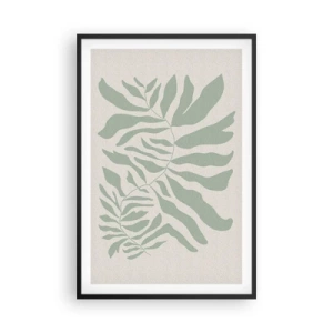 Poster in einem schwarzem Rahmen - Smaragdzweig - 61x91 cm