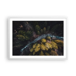 Poster in einem weißen Rahmen - Schnell und immer schneller - 70x50 cm