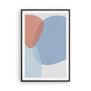 Poster in einem schwarzem Rahmen - Pastellbeziehungen - 61x91 cm