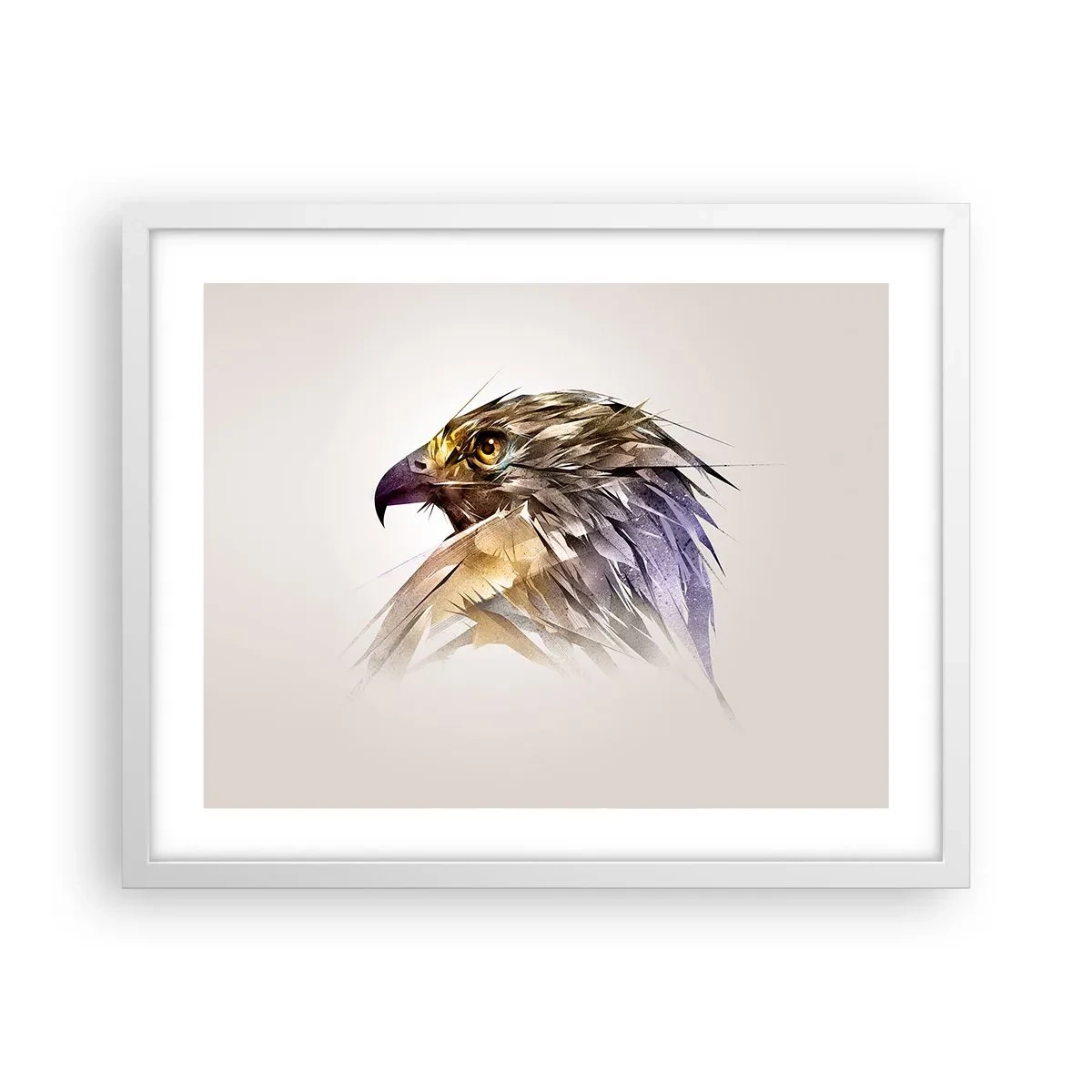 Poster in einem weißen Rahmen - Porträt eines Kriegers - 50x40 cm