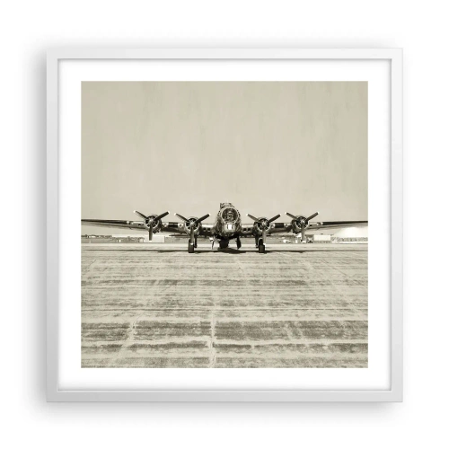 Poster in einem weißen Rahmen - Wie immer bereit - 50x50 cm