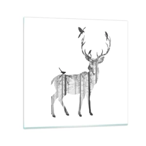 Glasbild - Bild auf glas - Guter Waldgeist - 70x70 cm