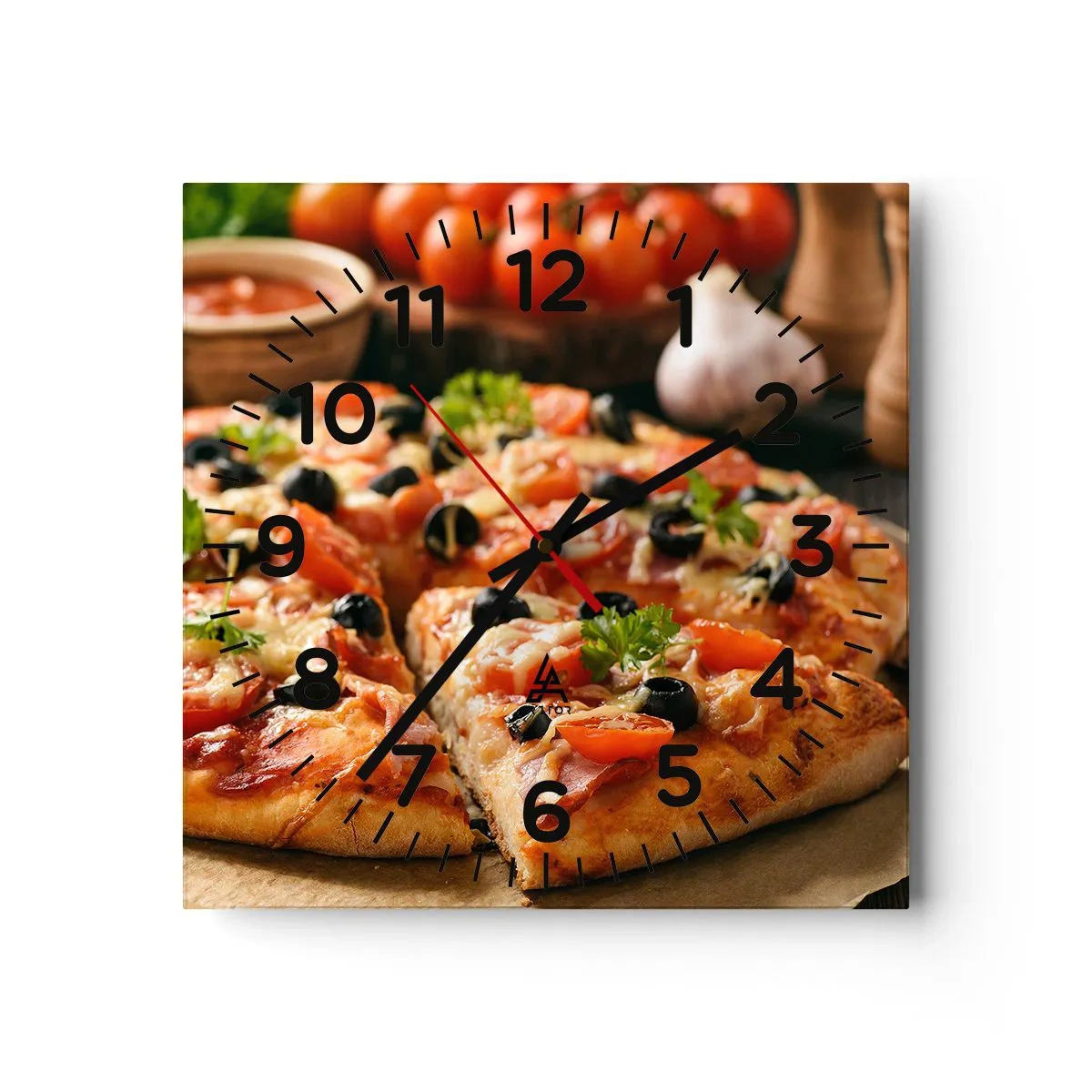 Wanduhr - Glasuhr - Du bist schon wieder davongekommen - 40x40 cm