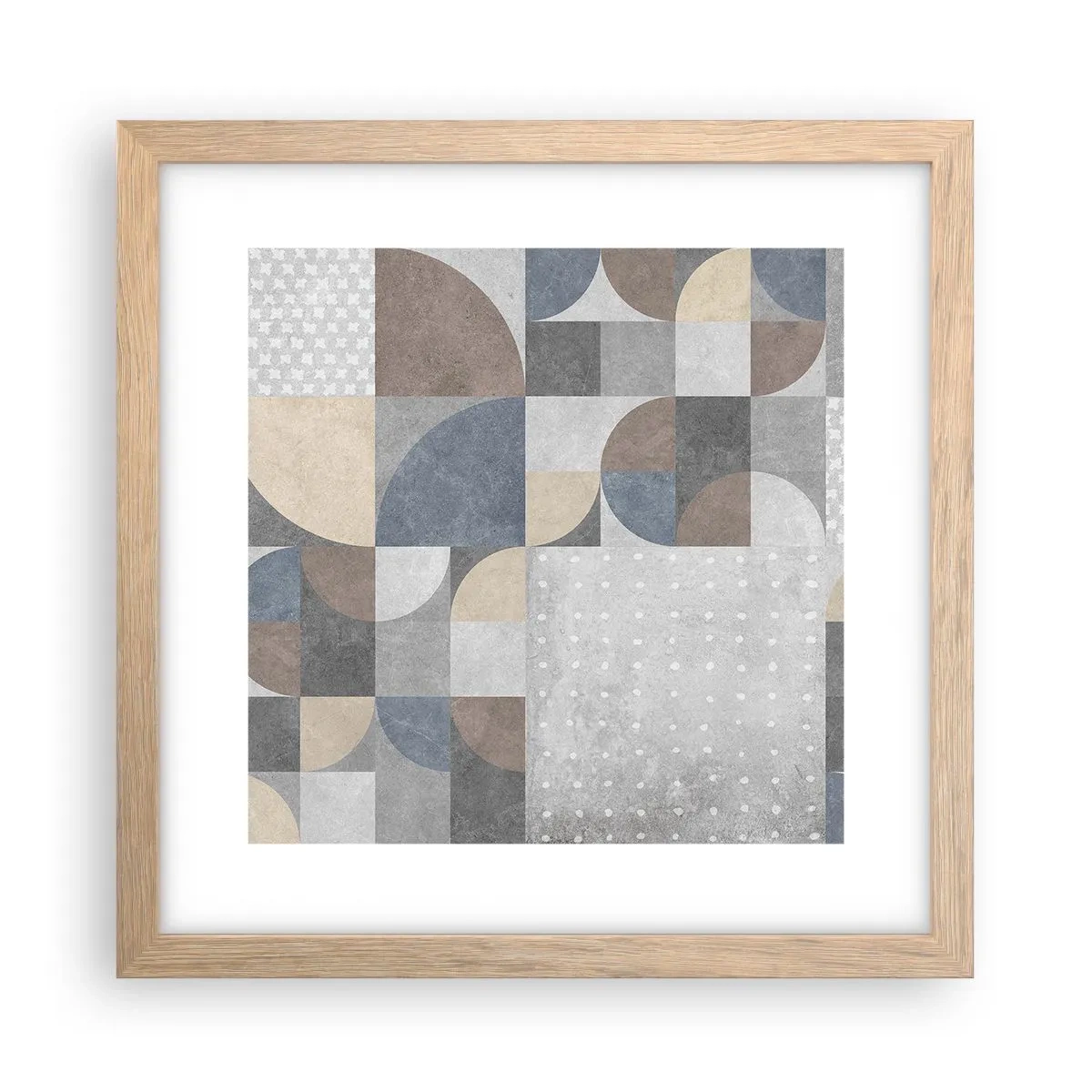 Poster in einem Rahmen aus heller Eiche - Keramische Fantasie - 30x30 cm