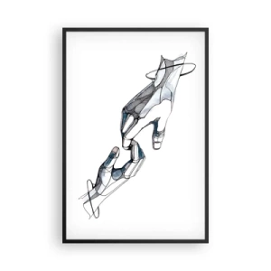 Poster in einem schwarzem Rahmen - Eine gute Geste - 61x91 cm