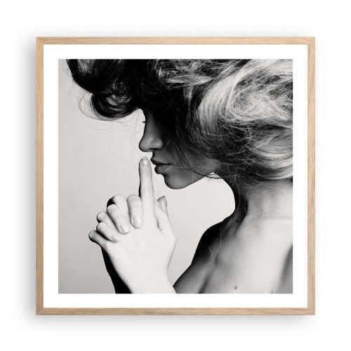 Poster in einem Rahmen aus heller Eiche - Auf sich selbst hören - 60x60 cm