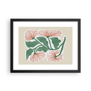 Poster in einem schwarzem Rahmen - Im Folkstil und modern - 40x30 cm