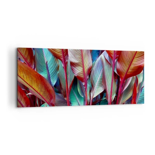 Bild auf Leinwand - Leinwandbild - Buntes Dickicht - 100x40 cm