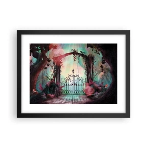 Poster in einem schwarzem Rahmen - Geheimer Garten - 40x30 cm