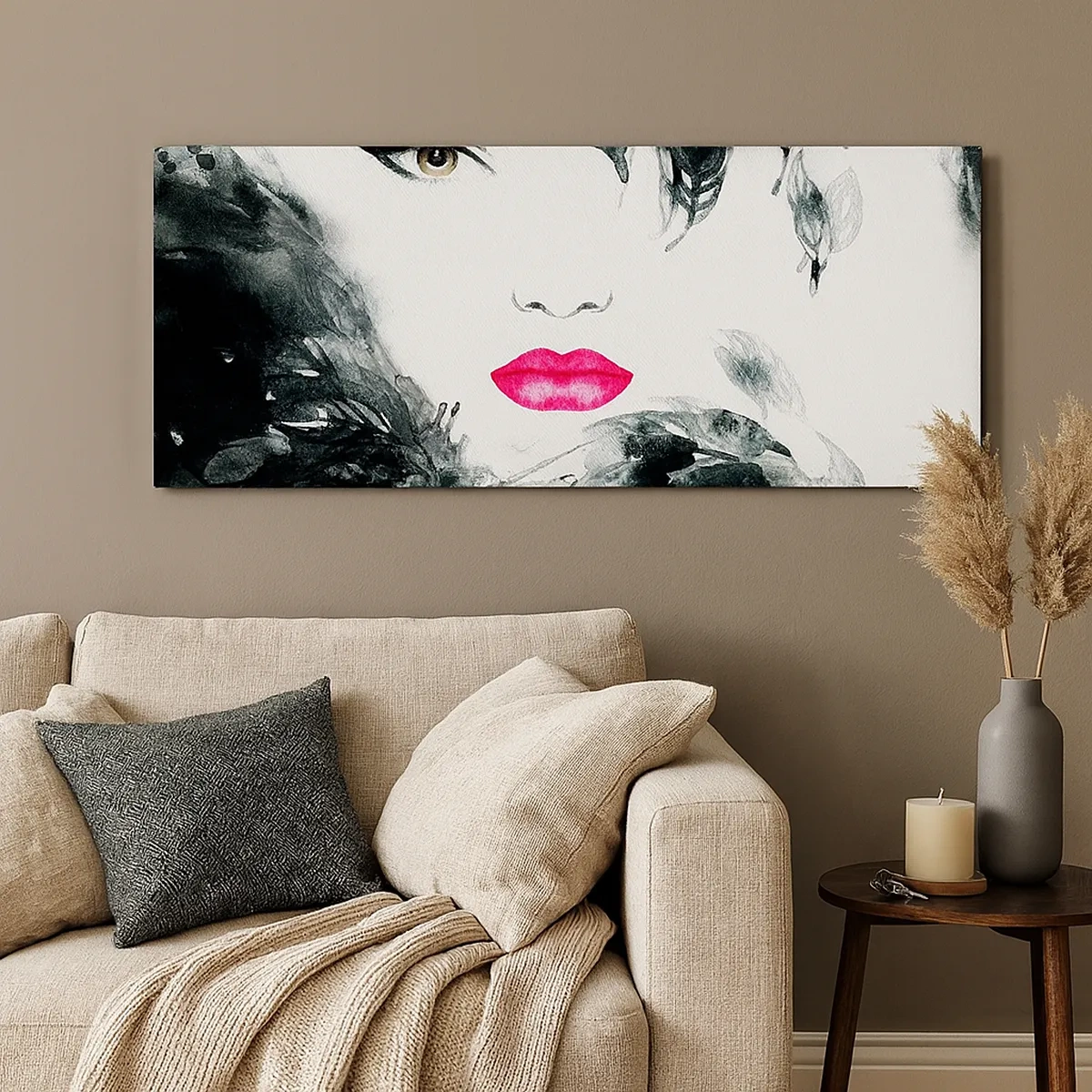 Bild auf Leinwand - Leinwandbild - Beachtung! Femme fatale - 30x30 cm