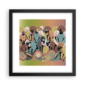 Poster in einem schwarzem Rahmen - Ein toller Urlaub steht bevor - 30x30 cm