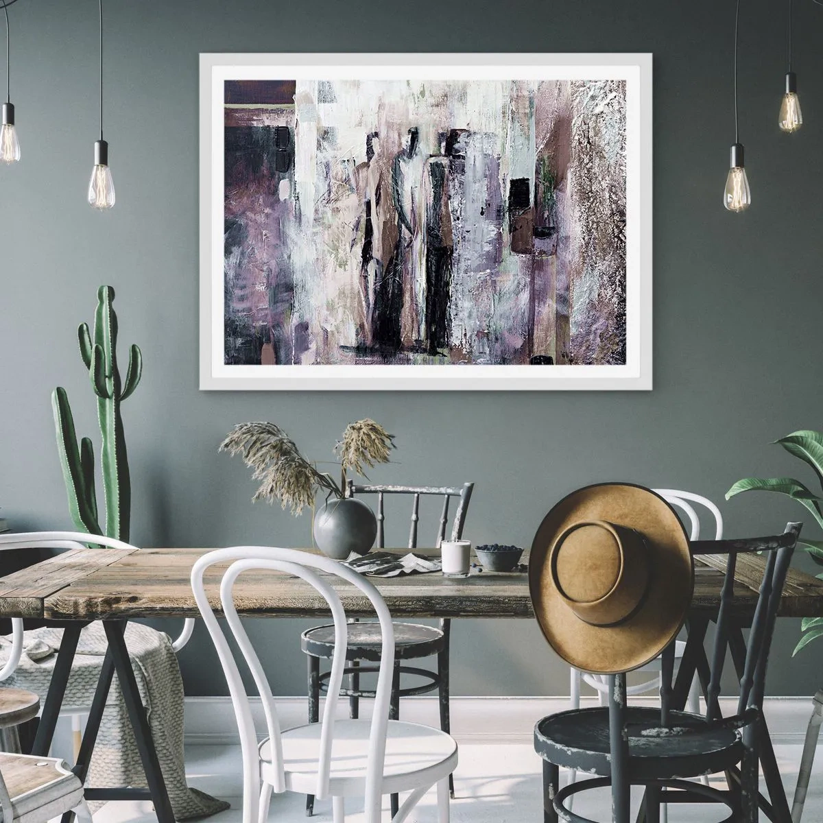 Poster in einem weißen Rahmen - Die geheimnisvolle Drei - 70x50 cm