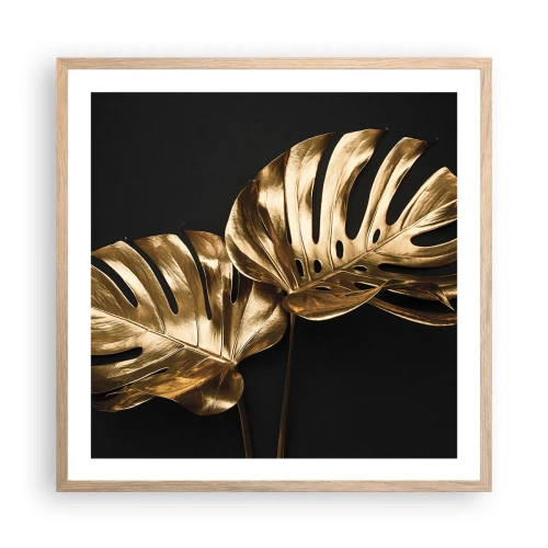 Poster in einem Rahmen aus heller Eiche - Die Schätze der Natur - 60x60 cm