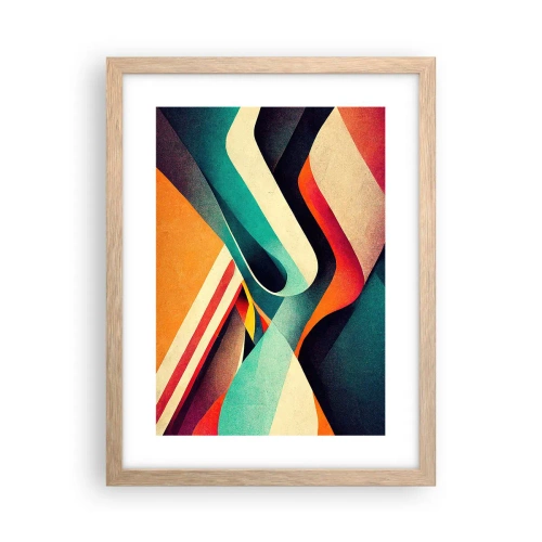 Poster in einem Rahmen aus heller Eiche - Intensive Komposition - 30x40 cm