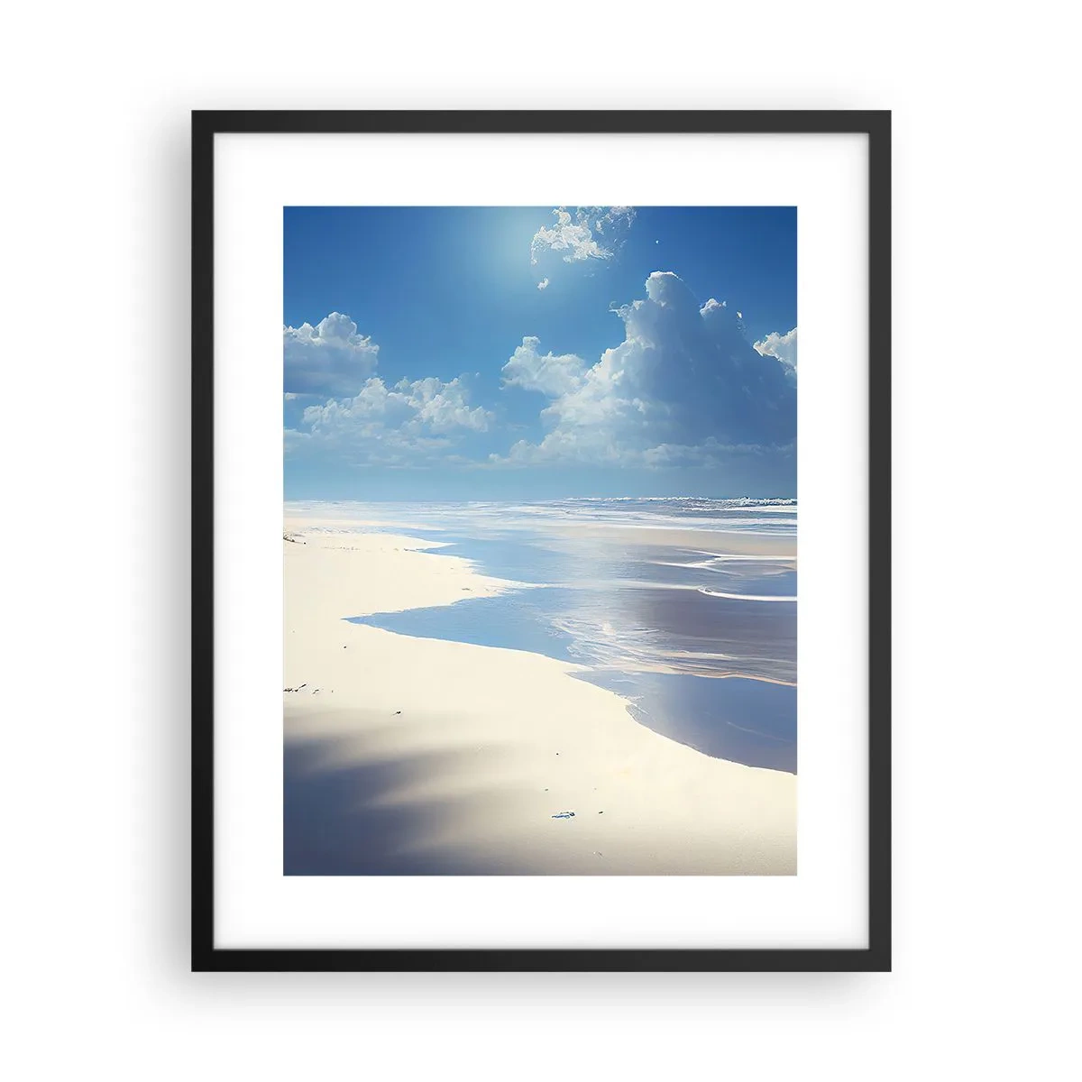 Poster in einem schwarzem Rahmen - Paradiesischer Urlaub - 40x50 cm