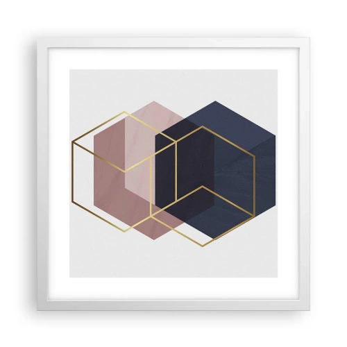 Poster in einem weißen Rahmen - Die Kraft der Einfachheit - 40x40 cm