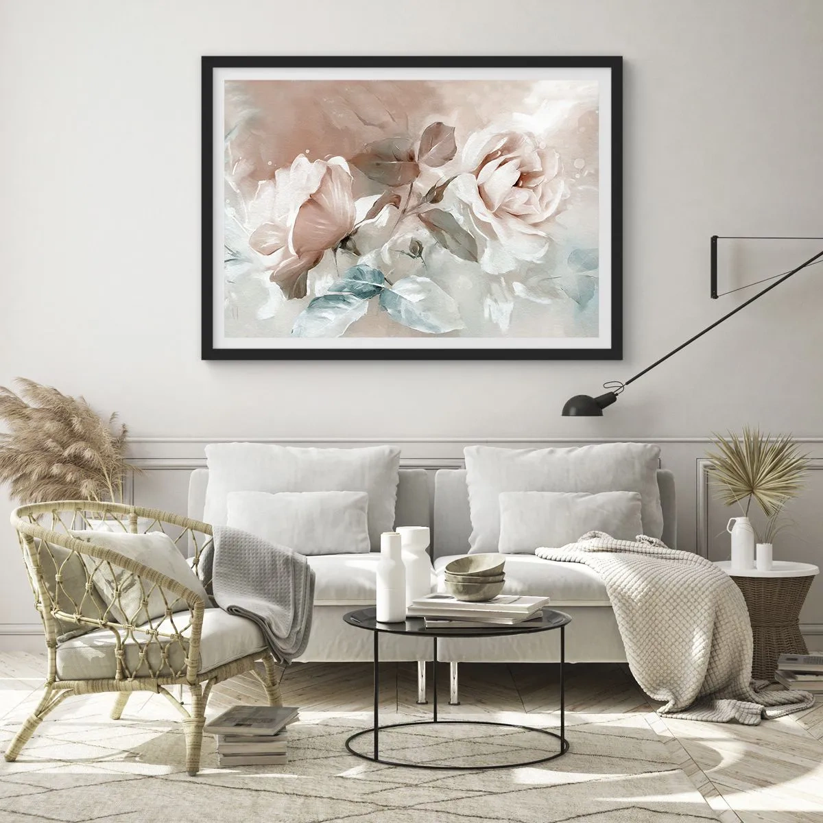 Poster in einem schwarzem Rahmen - Geist der Romantik - 50x40 cm